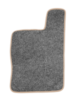 Ковры RENAULT T (автомат) (экокожа, бежевый, бежевый кант, красная вышивка)