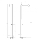 Уличный душ нержавеющая сталь COLEX1