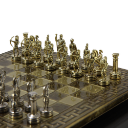 Manopoulos Шахматы с фигурами из бронзы Античные войны