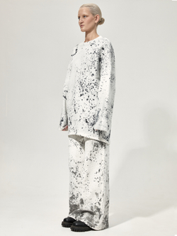 Толстовка с окрашиванием "Березка". Экрю