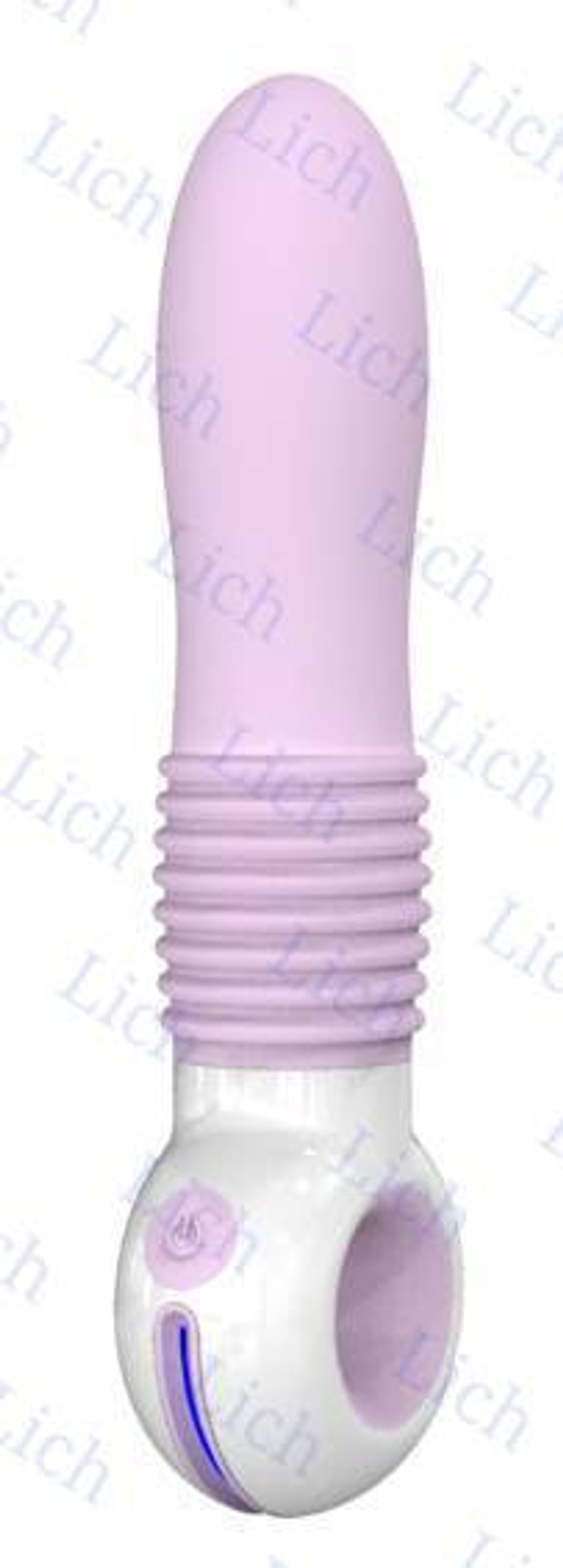 Розово-белый вибратор O-zone с рёбрышками у основания