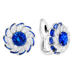 Серьги с Сапфирами и Бриллиантами, E0119-0/2