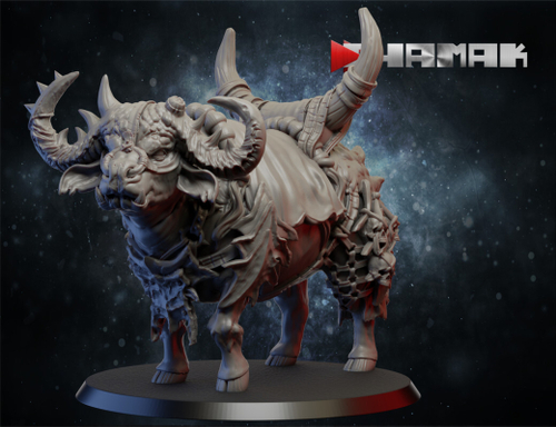 Grand Alliance Chaos Creatures of Chaos Хаоситский бык миниатюра для dnd, днд, pathfinder, фентези, Настольная игра, НРИ, Варгейм, РПГ