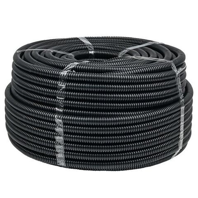 Труба гофр, негорючая безгалогеновая FRHF с протяжкой d20 мм (100 м) черная EKF-Plast