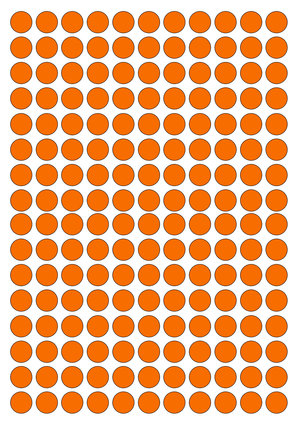 Виниловые наклейки для упаковки и маркировки Policomprint M10. 10 мм. 176 шт.