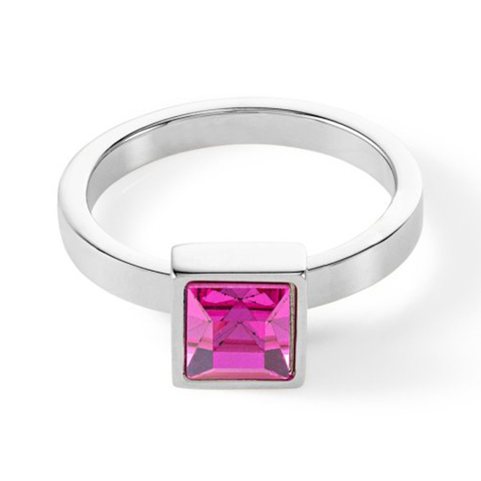 Кольцо Coeur de Lion Pink Silver 0500/40-0417 54