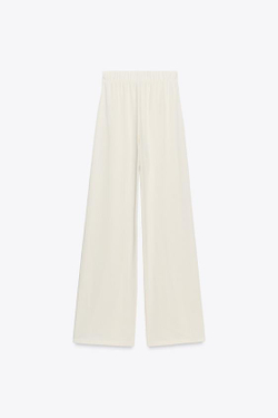 ZARA БРЮКИ С РЕМНЕМ, ЭКРЮ