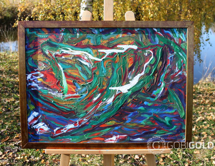 Картина ручной работы "ZERO" (абстракция) - 2-х сторонняя