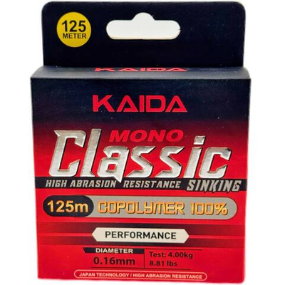Леска 0,14 мм  KAIDA  Classic MONO  125 метров
