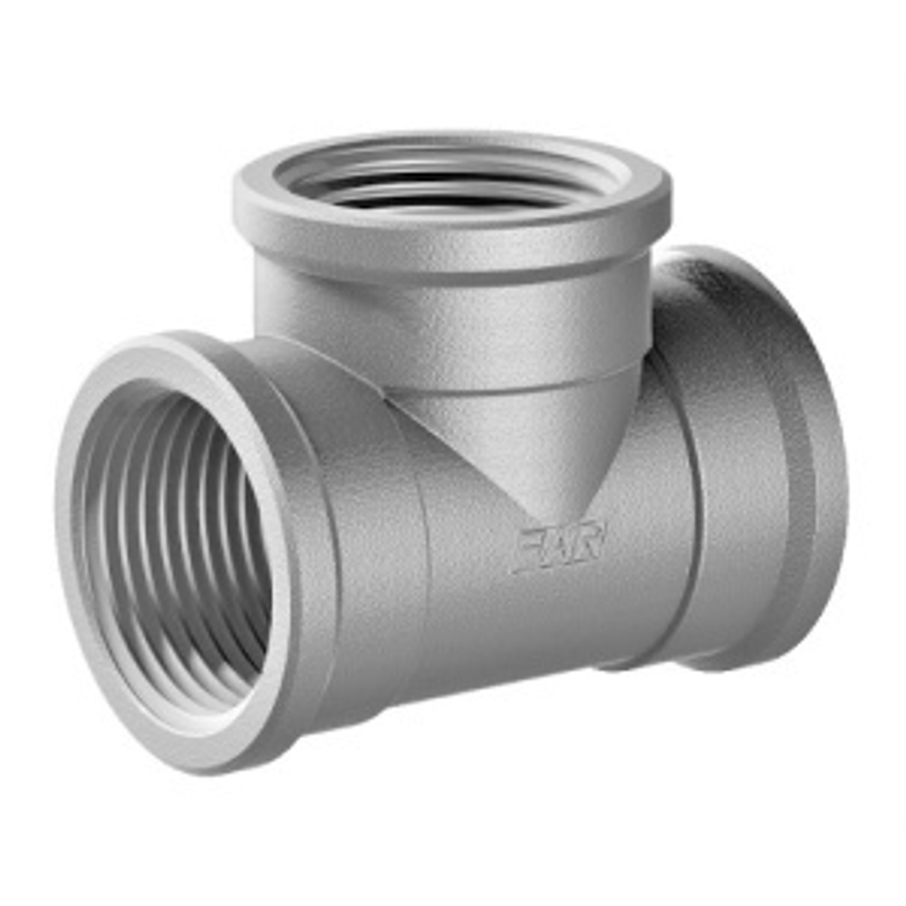 Тройник 1 1/4", ВР, хромированный FAR