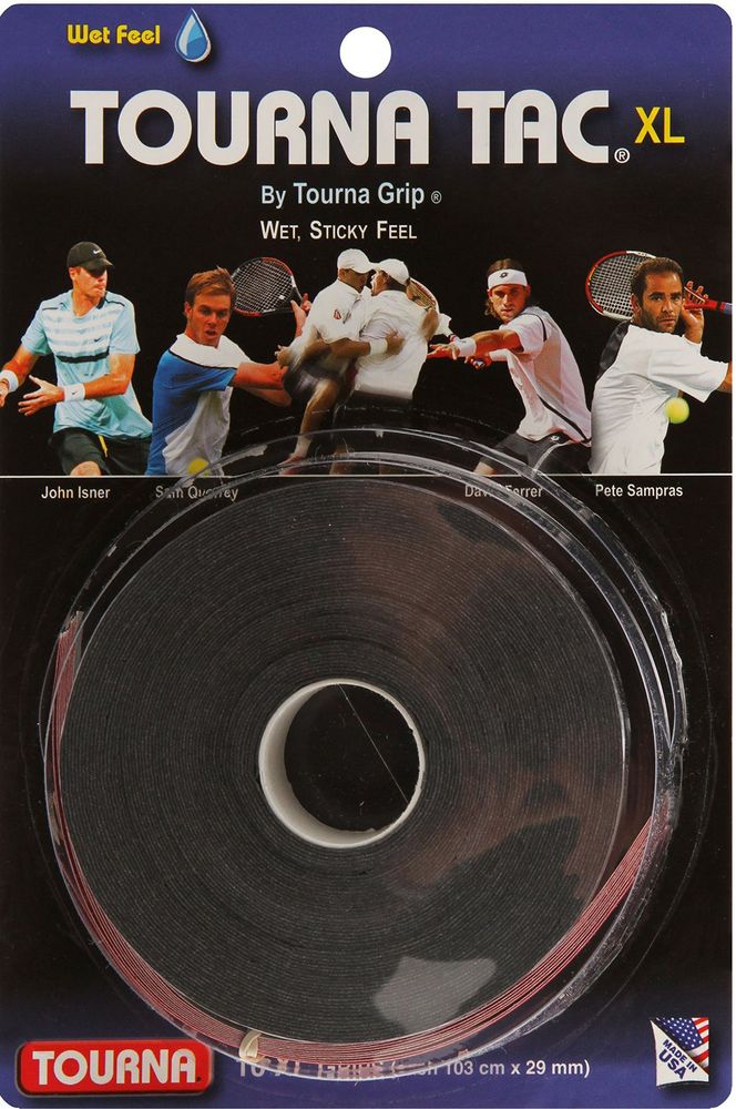 Теннисные намотки Tourna Tac XL 10P - черные