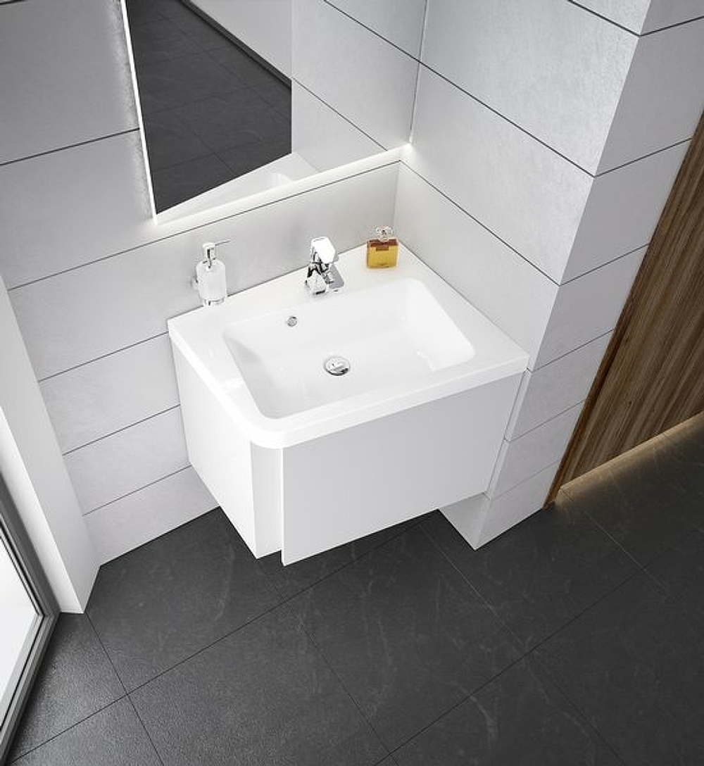 Тумба под раковину Ravak SD 10° 65 L X000000745 подвесная Белая