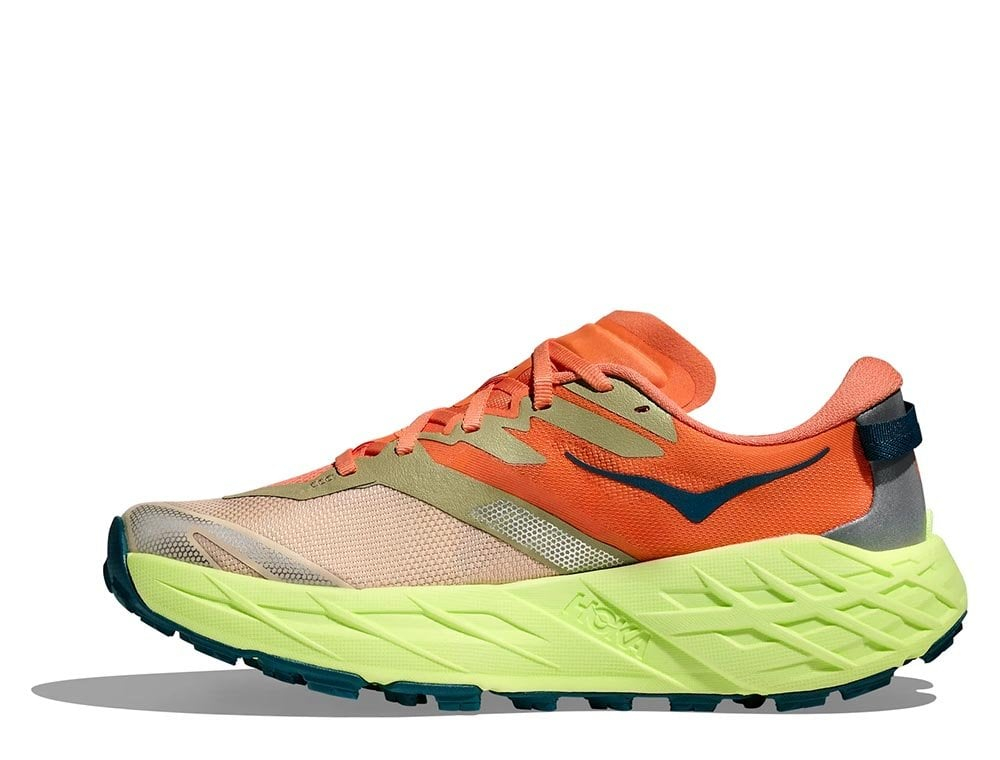 Кроссовки для бега женские Hoka Speedgoat 7 W Оранжево-зелёные