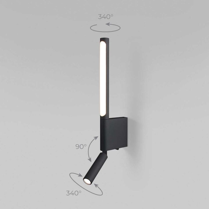 Настенный светодиодный светильник Elektrostandard Sarca LED черный 4000К 40111/LED a063692