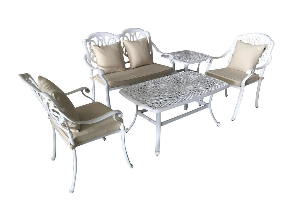 Белая мебель из литого алюминия Valeria White