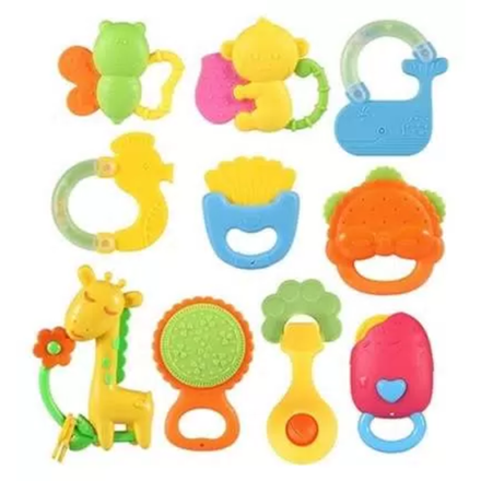 Развивающие погремушки Puzzle прорезыватели 9 шт
