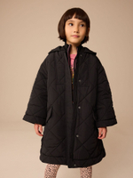 Куртка утепленная с капюшоном для девочки Next E25-187, Черный