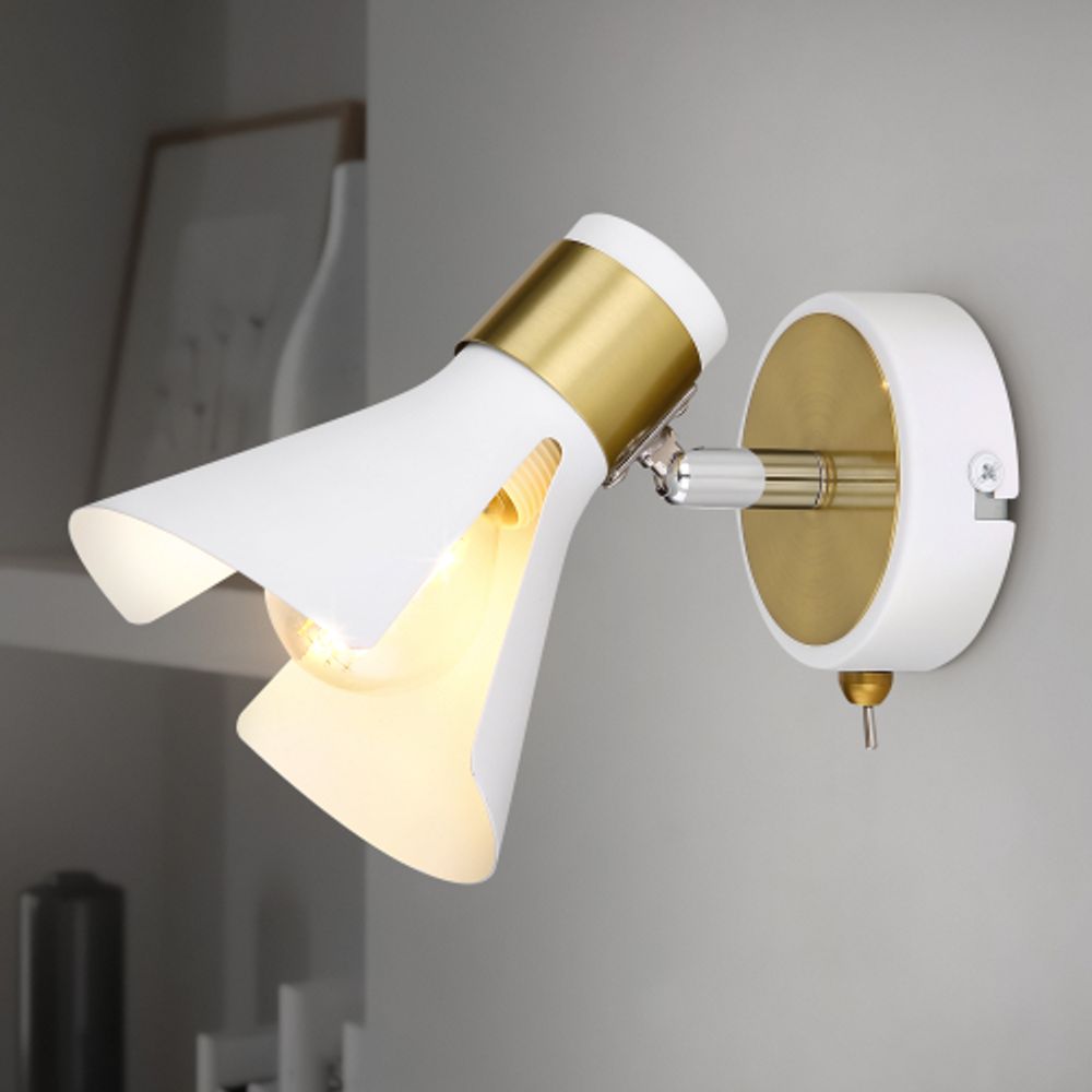 Светильник настенно-потолочный спот Rivoli Maira 7054-701 1 х Е14 40 Вт поворотный с выключателем | Rivoli