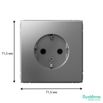Розетка ArtGallery 16А с заземл. защ. шторки механизм сталь SE GAL000945