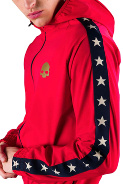 Мужская теннисная кофта Hydrogen Star FZ Hoodie - красный