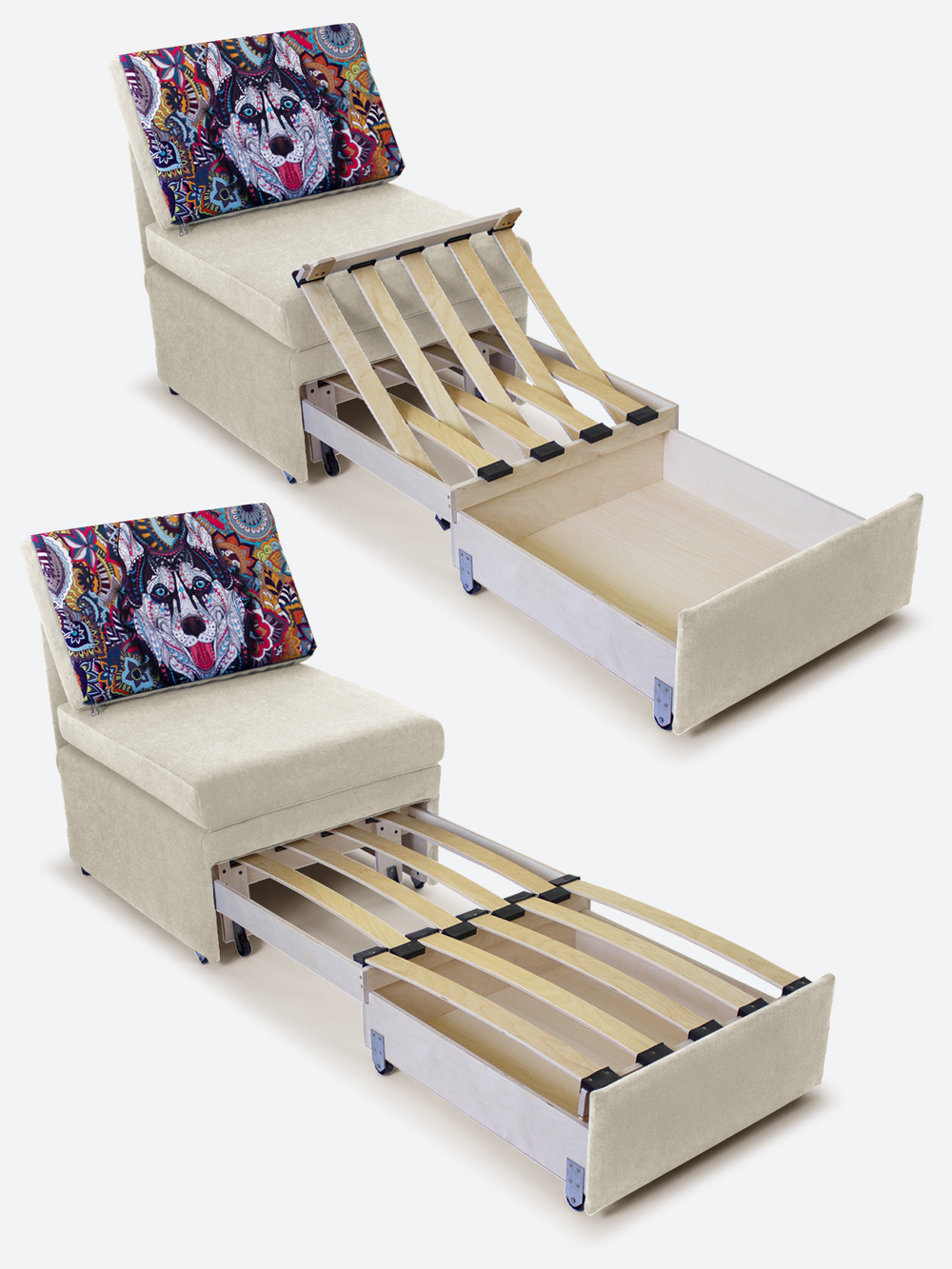 Кресло-кровать "Миник", купон Хаски