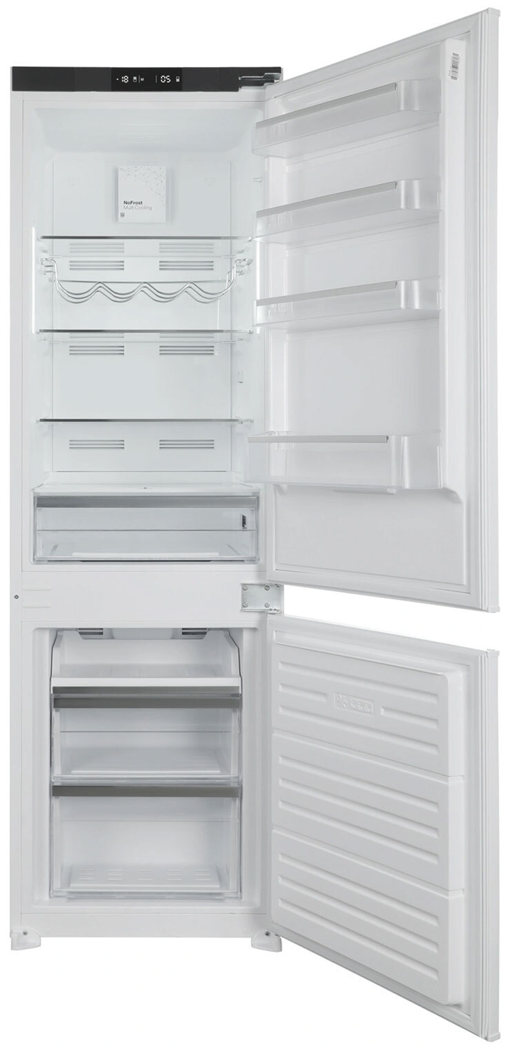 Встраиваемый холодильник Hyundai HBR 1786 белый