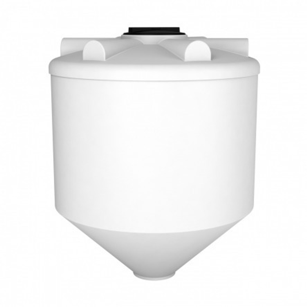 Емкость конусная 60 градусов крышка 450мм (цвет белый) для сыпучих продуктов Ирпласт 1000 л.(1196x1196x1713см;белый) - арт.560324