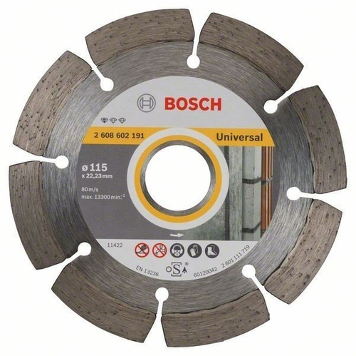 Алмазный отрезной круг по бетону Bosch Standard for Concrete 115x22.23x1.6x10 мм 2608602191