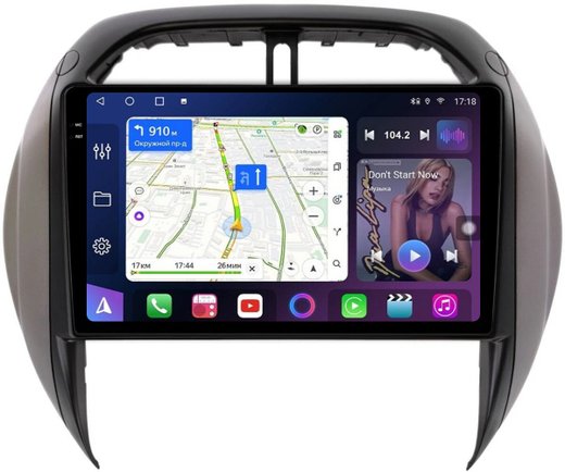 Магнитола для Toyota RAV4 2 2003-2005 - FarCar 9688 монитор 9.5" 2K QLED на Android 13, TS10, CarPlay, 4G SIM-слот