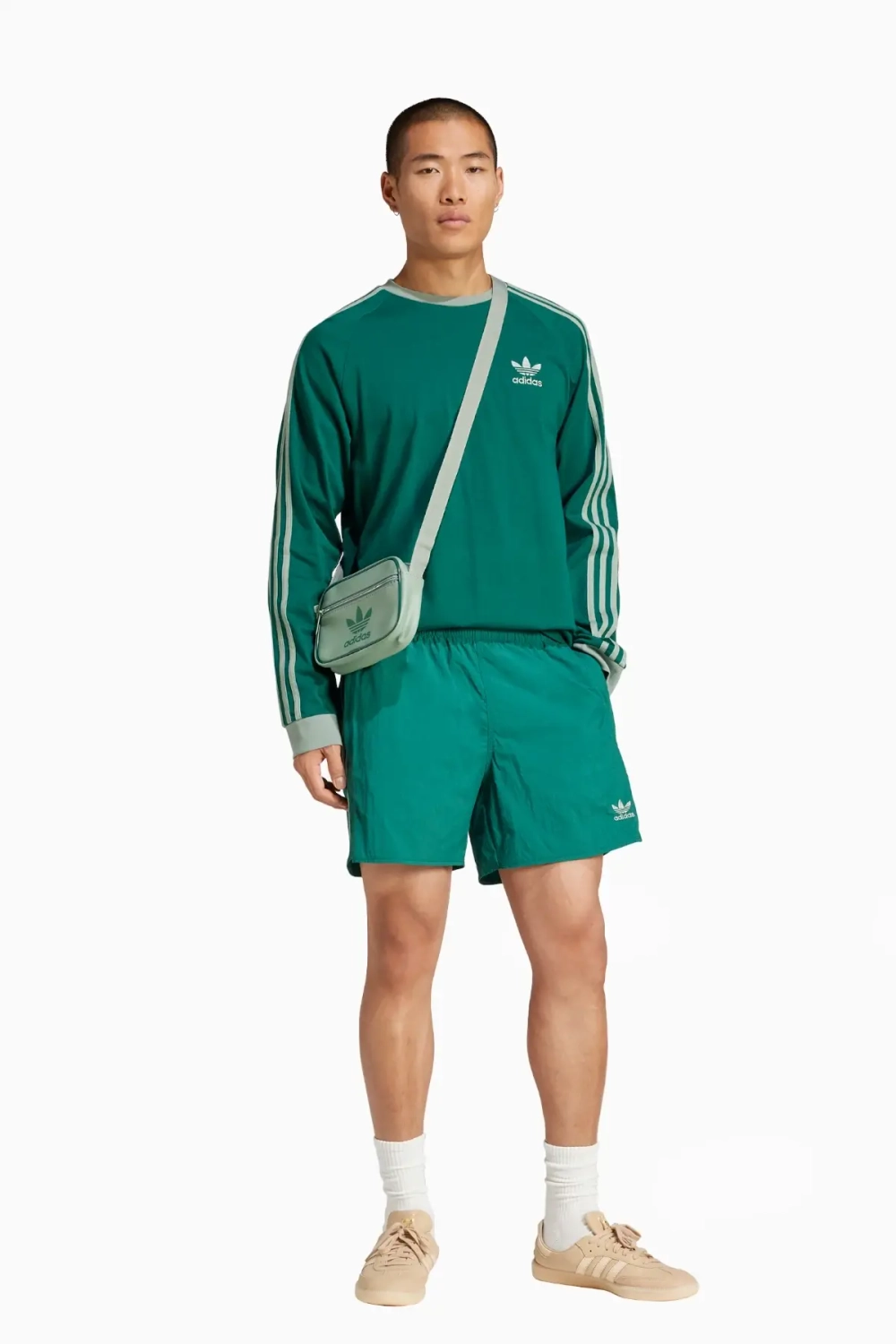 Футболка с длинными рукавами adidas Adicolor Classics 3-Stripes - зеленый