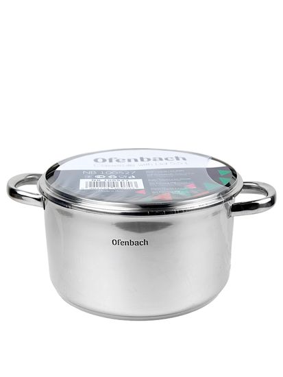 Кастрюля 5,5 л. из нержавеющей стали Ofenbach NB 100527 с крышкой
