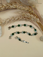 Браслет с цирконием в форме Цветка.