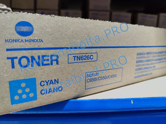 Тонер TN-626C Konica Minolta оригинальный синий ACV1450