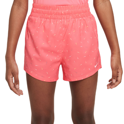 Шорты для девочки теннисные Nike Dri-Fit One High-Waisted Woven Training Shorts - sea coral/white
