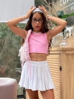 Летний кроп топ трикотажный детский