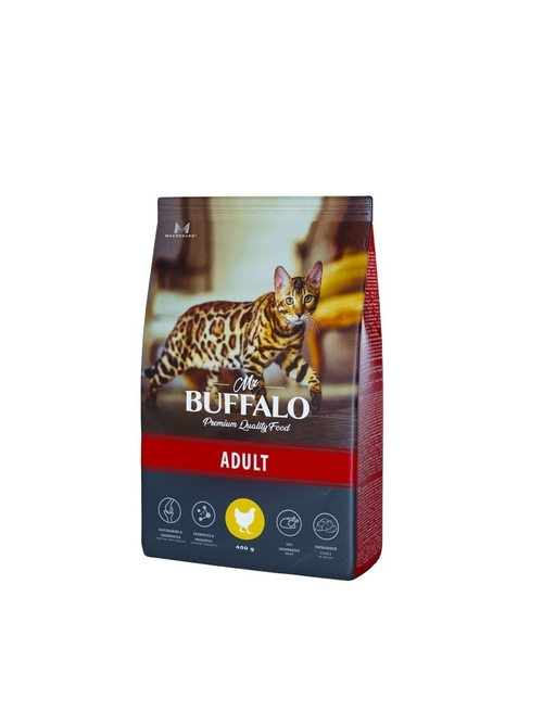 Сухой корм Mr. Buffalo Adult для взрослых кошек, курица, 400 г