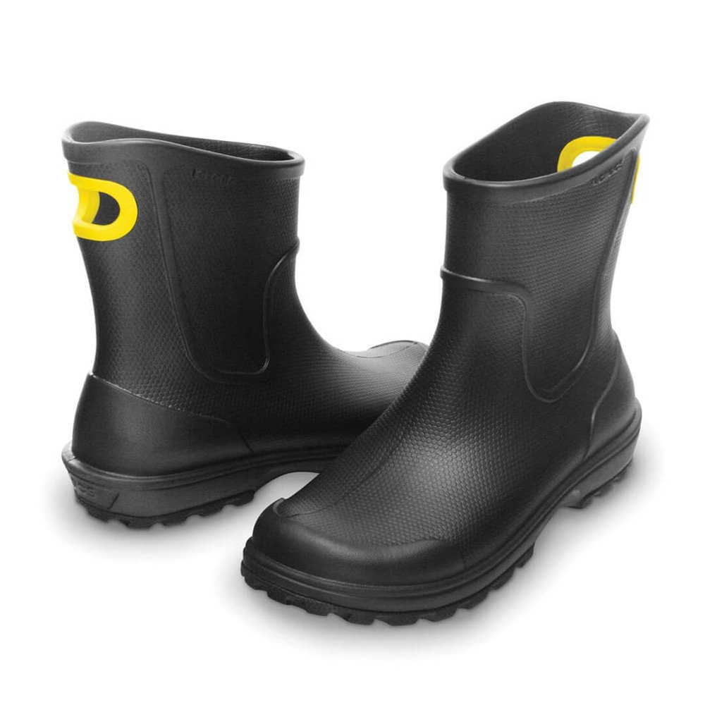 Сапоги Crocs Wellie Rain Boot Черные Мужские
