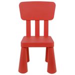 Стул детский со спинкой МАМОНТ красный, от 2 до 7 лет, безвредный пластик, 01.002.01.05.1
