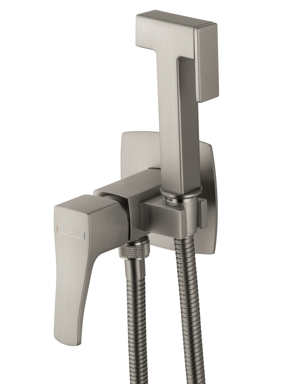 Смеситель с гигиеническим душем встраиваемый WONZON & WOGHAND FLEX, Брашированный никель (WW-88829072-BN)