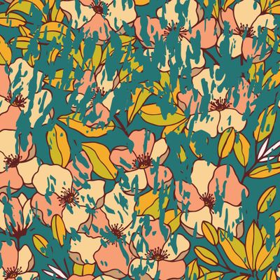 Seamless pattern of flowers.