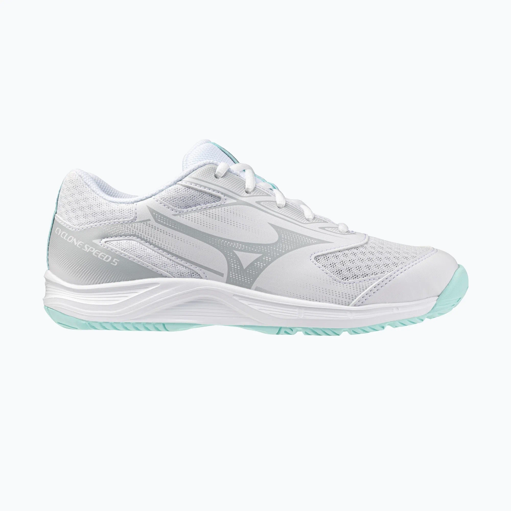 Женские Кроссовки волейбольные Mizuno Cyclone Speed 5 white/blue tint