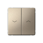 ARTGALLERY 2-клавишный ВЫКЛЮЧАТЕЛЬ ДЛЯ ЖАЛЮЗИ, 2х сх.4, 10А, механизм, быстрозажим. клем., ШАМПАНЬ