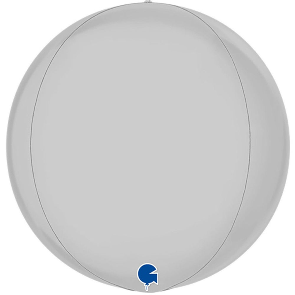 Шар фольгированный Сфера 3D 38 см (Белый)