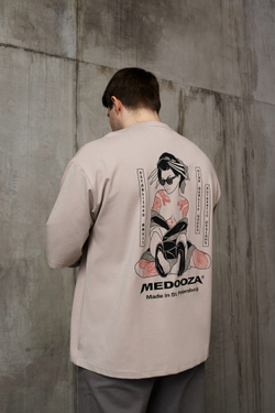 Футболка MEDOOZA "Geisha II" Серо-бежевый