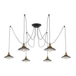 Citilux Эдисон CL451061 Люстра паук Венге Бронза