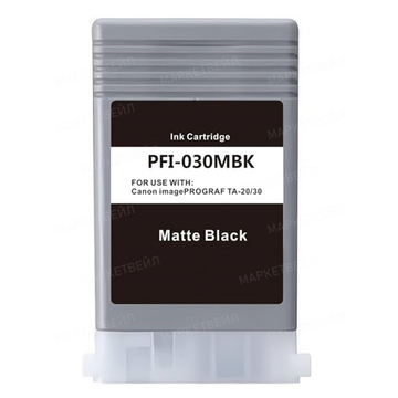 Картридж AQ, аналог Canon PFI-030MBK для imagePROGRAF TA-20/30, matte black (55ml)