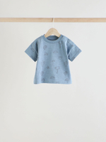 Футболка и шорты в комплекте для малышей Next E81-349, 3 шт., Молочный, Голубой, Коричневый