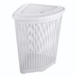 Корзина для белья угловая 50л 395х395х595 мм, (белый)