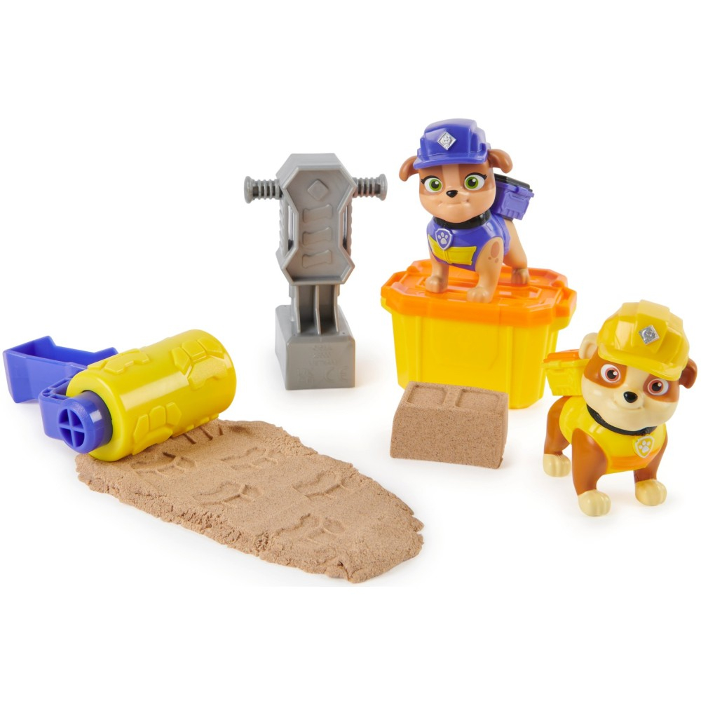 Psi Patrol - Фигурки щенков 2-PACK Rubble & Crew + песочная кинетическая песок 6066727