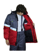 Куртка зимняя мужская «СЕВЕРНАЯ ШИРОТА» цв.серый/красный